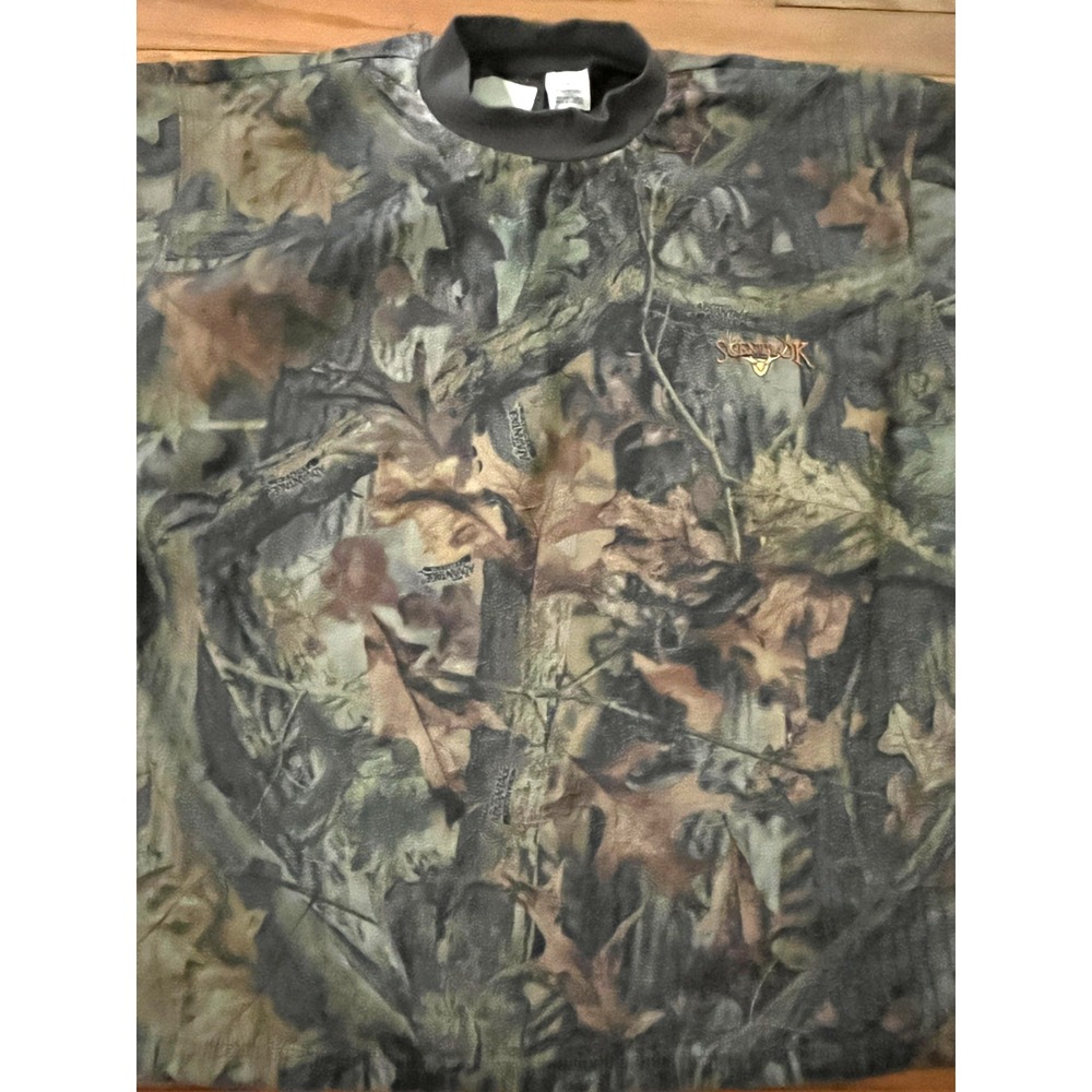 Vintage Scent-Lok Camo Pullover Shirt Jacket Mens 2XL Made in USA 7113/021